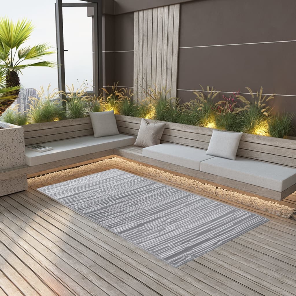 Outdoor Carpet ARAKIL Grey 190x290 cm PP