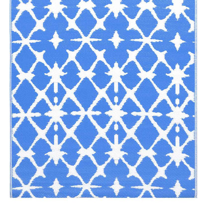 Outdoor Carpet ARAKIL Blue and White 80x150 cm PP