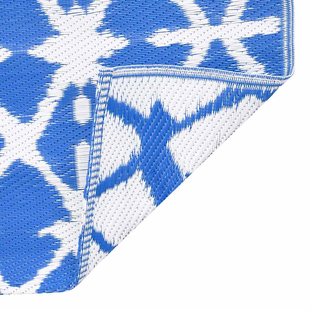 Outdoor Carpet ARAKIL Blue and White 80x150 cm PP