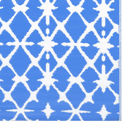 Outdoor Carpet ARAKIL Blue and White 160x230 cm PP
