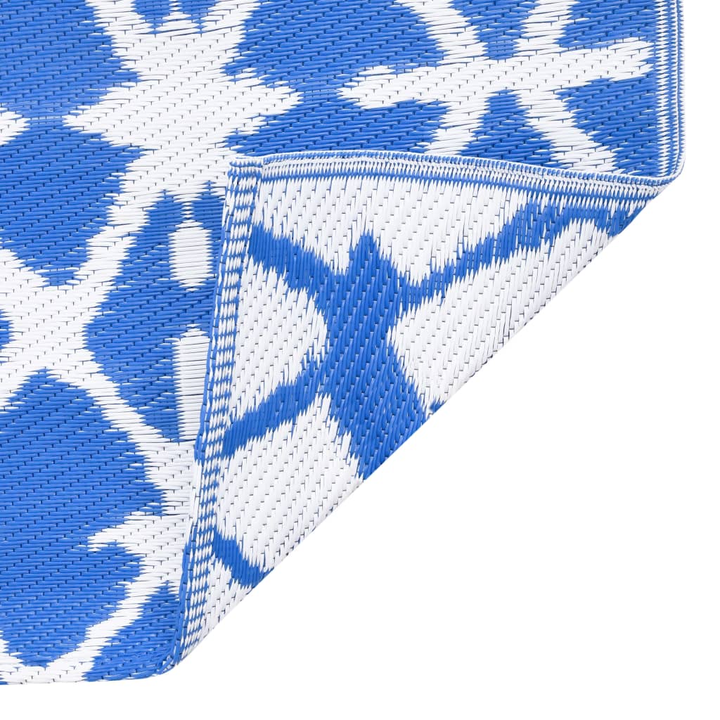 Outdoor Carpet ARAKIL Blue and White 160x230 cm PP