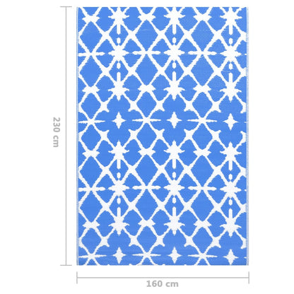 Outdoor Carpet ARAKIL Blue and White 160x230 cm PP