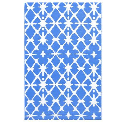Outdoor Carpet ARAKIL Blue and White 190x290 cm PP
