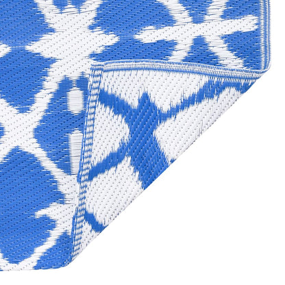 Outdoor Carpet ARAKIL Blue and White 190x290 cm PP