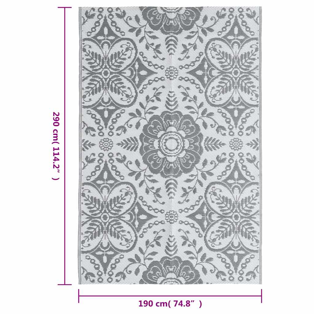 Outdoor Carpet ARAKIL Light Grey 190x290 cm PP