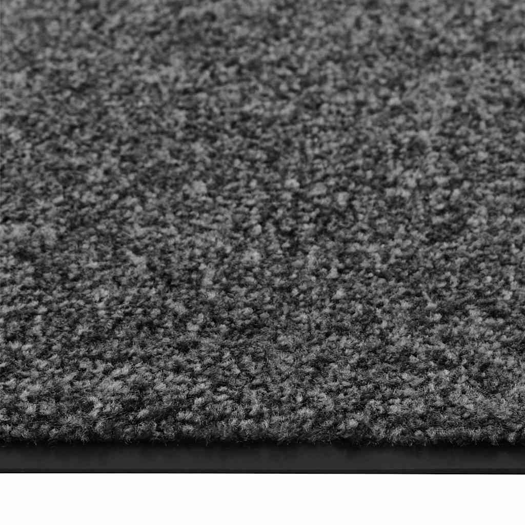 323420 vidaXL Doormat Washable Anthracite 120x180 cm