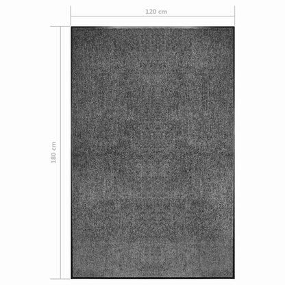 323420 vidaXL Doormat Washable Anthracite 120x180 cm