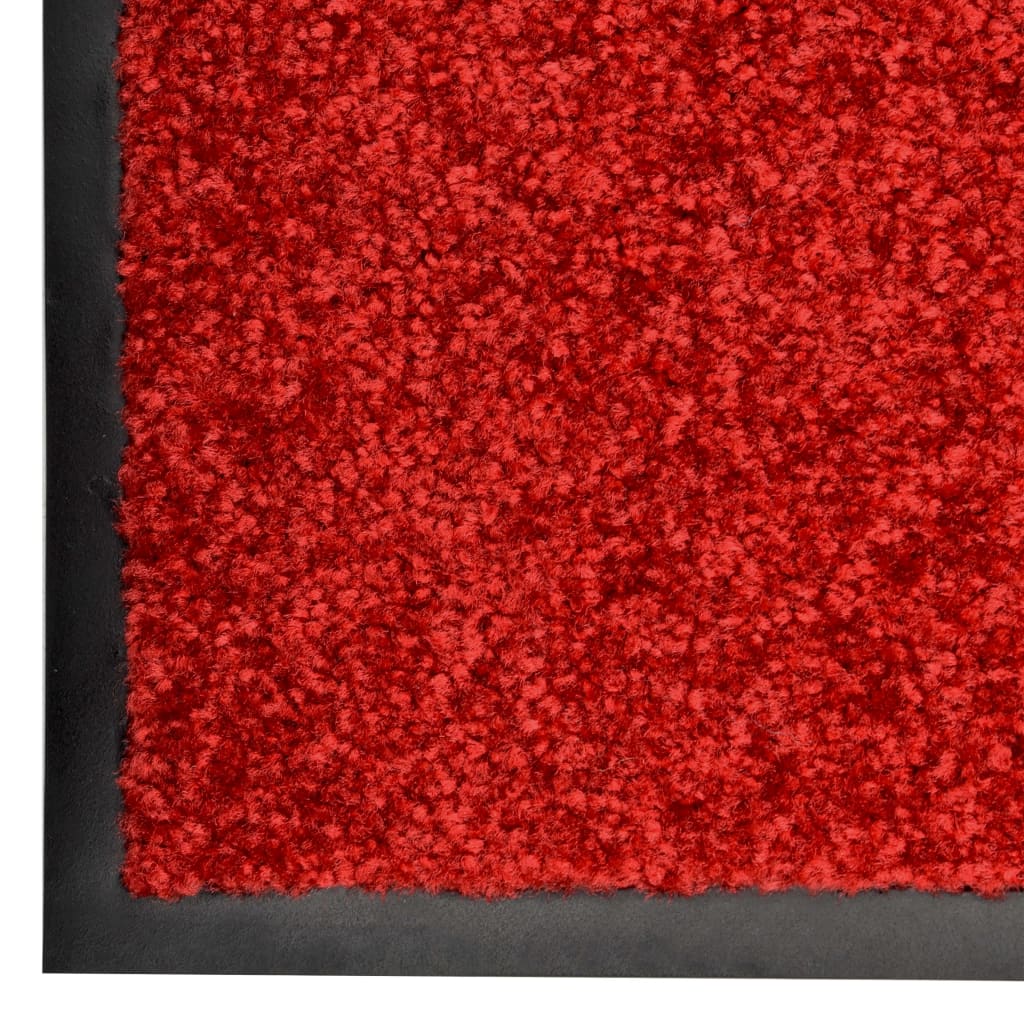 Doormat Washable Red 90x120 cm