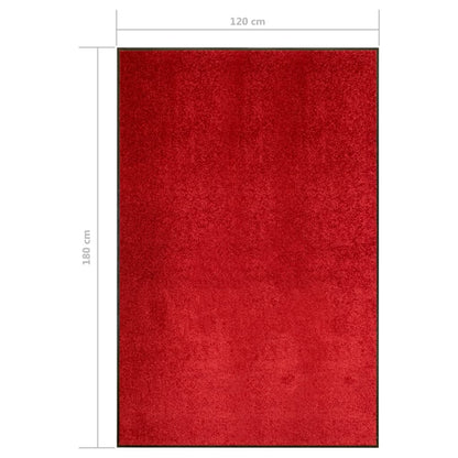 Doormat Washable Red 120x180 cm