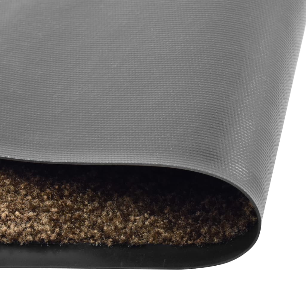 Doormat Washable Brown 90x120 cm