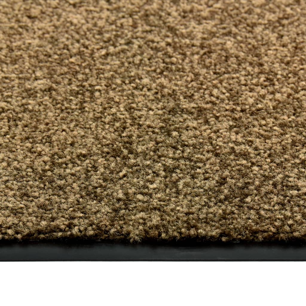 Doormat Washable Brown 90x120 cm