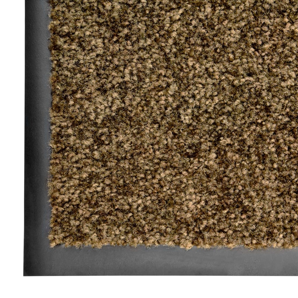 Doormat Washable Brown 90x120 cm
