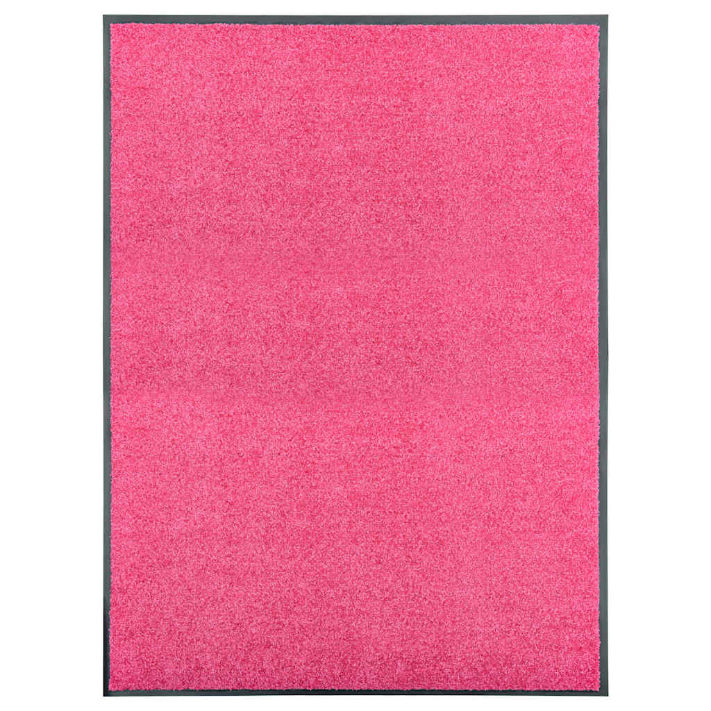 323448 vidaXL Doormat Washable Pink 90x120 cm