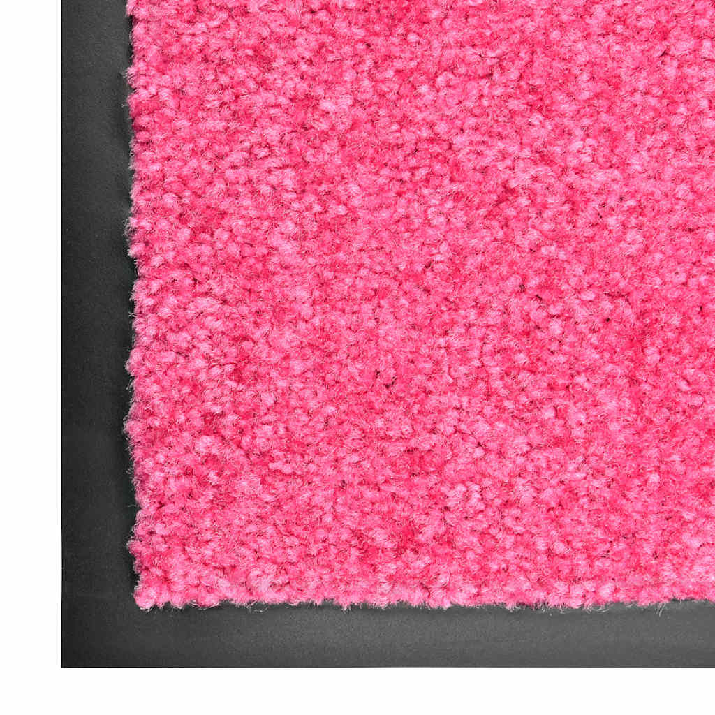 323448 vidaXL Doormat Washable Pink 90x120 cm