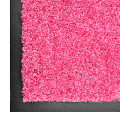 323448 vidaXL Doormat Washable Pink 90x120 cm