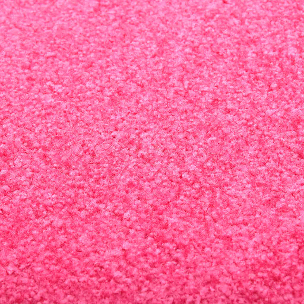 323448 vidaXL Doormat Washable Pink 90x120 cm