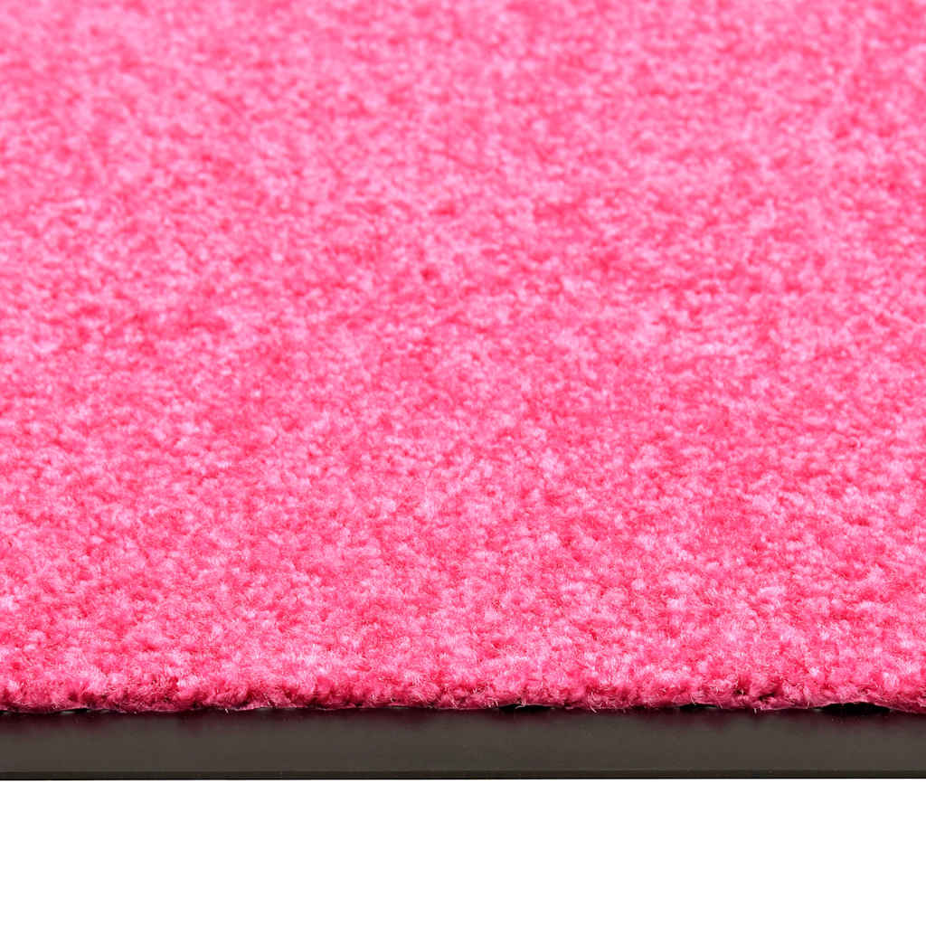 323448 vidaXL Doormat Washable Pink 90x120 cm