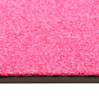 323448 vidaXL Doormat Washable Pink 90x120 cm