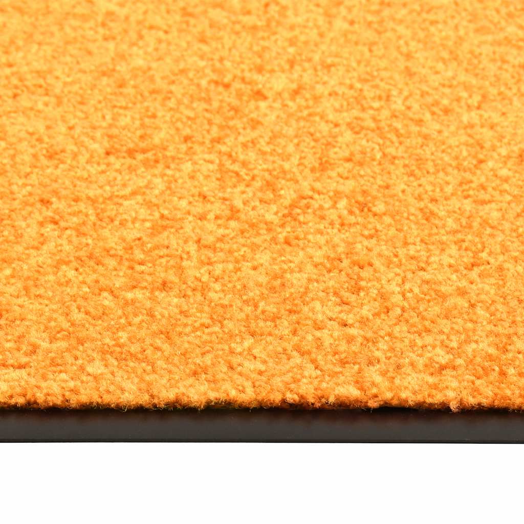 323455 vidaXL Doormat Washable Orange 90x150 cm