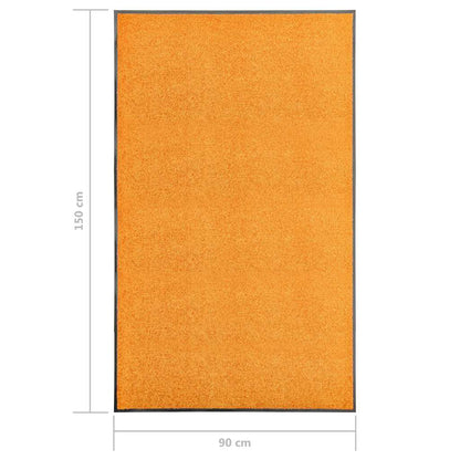 323455 vidaXL Doormat Washable Orange 90x150 cm