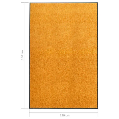 323456 vidaXL Doormat Washable Orange 120x180 cm