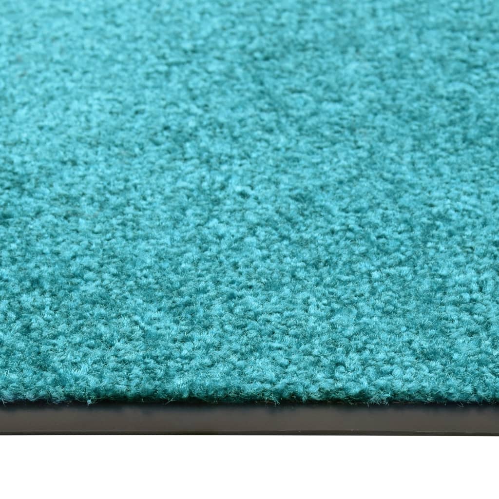 Doormat Washable Cyan 40x60 cm