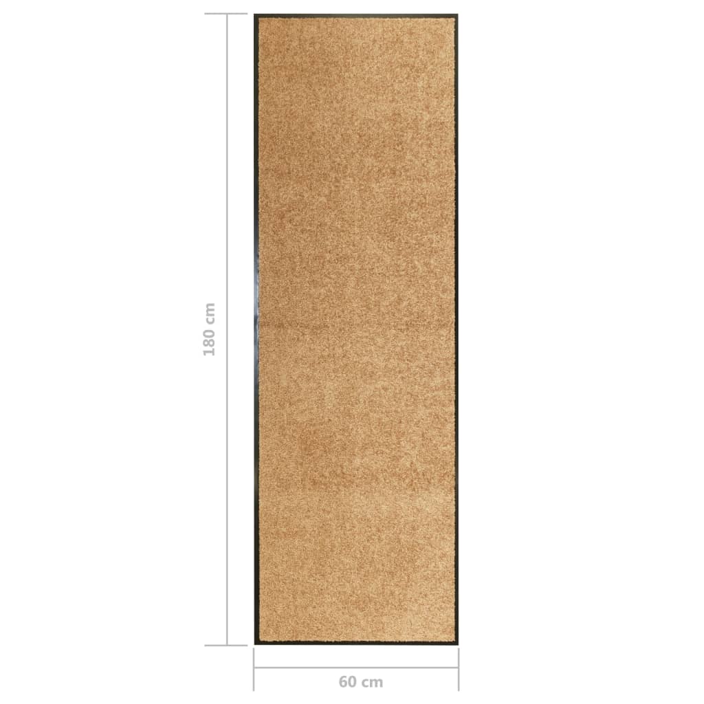 Doormat Washable Cream 60x180 cm