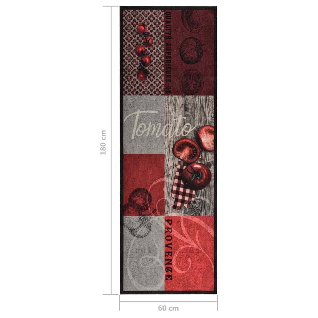 Kitchen Floor Mat Washable Tomato 60x180 cm
