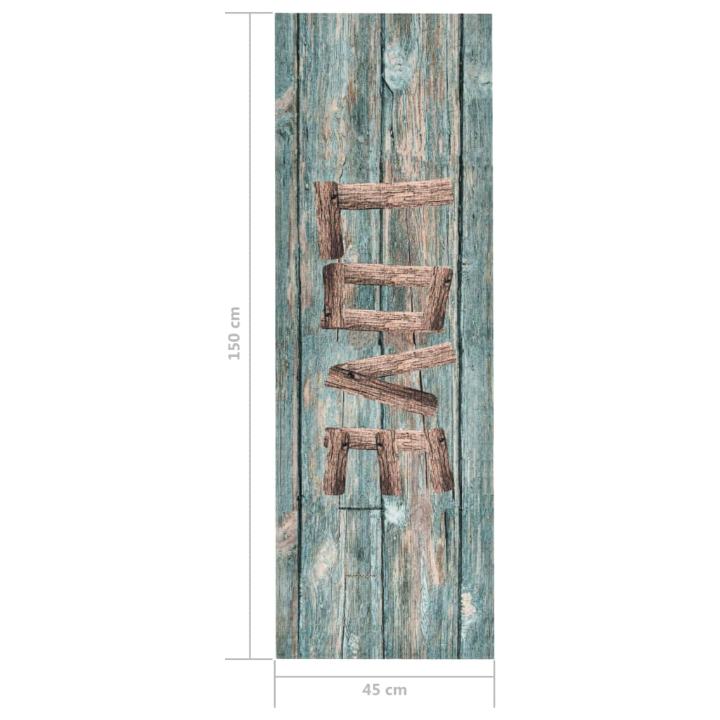 Kitchen Floor Mat Washable Love 45x150 cm
