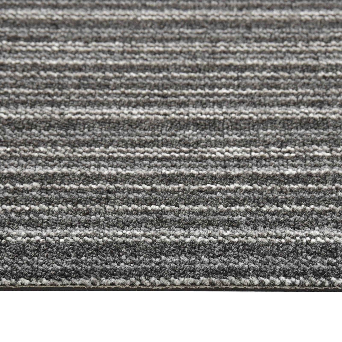 Carpet 20 pcs Striped Anthracite 50 x 50 cm 100% Polypropylene