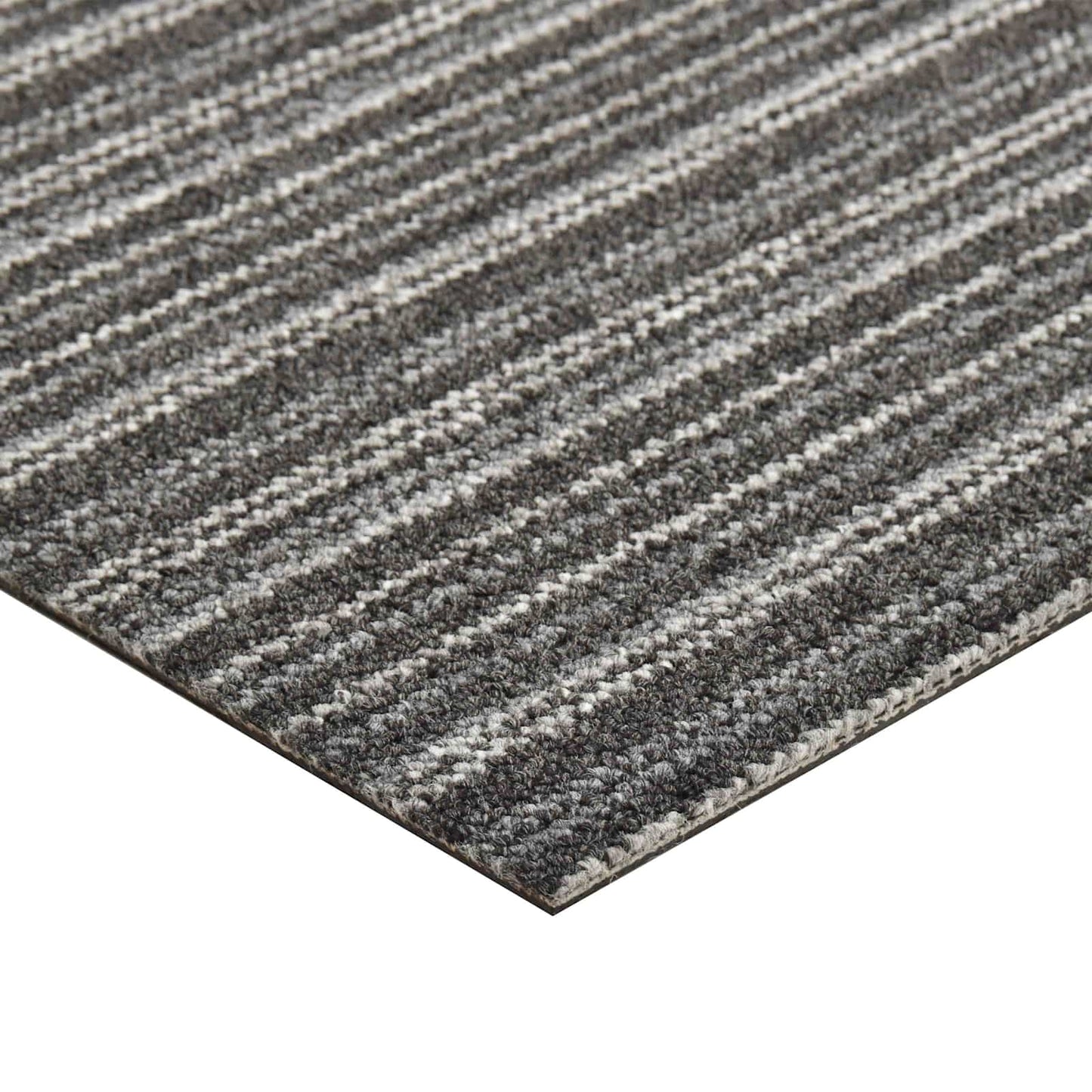Carpet 20 pcs Striped Anthracite 50 x 50 cm 100% Polypropylene