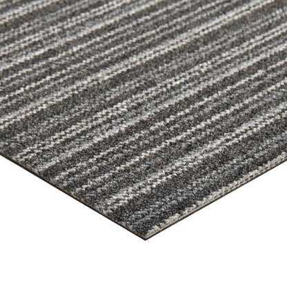 Carpet 20 pcs Striped Anthracite 50 x 50 cm 100% Polypropylene