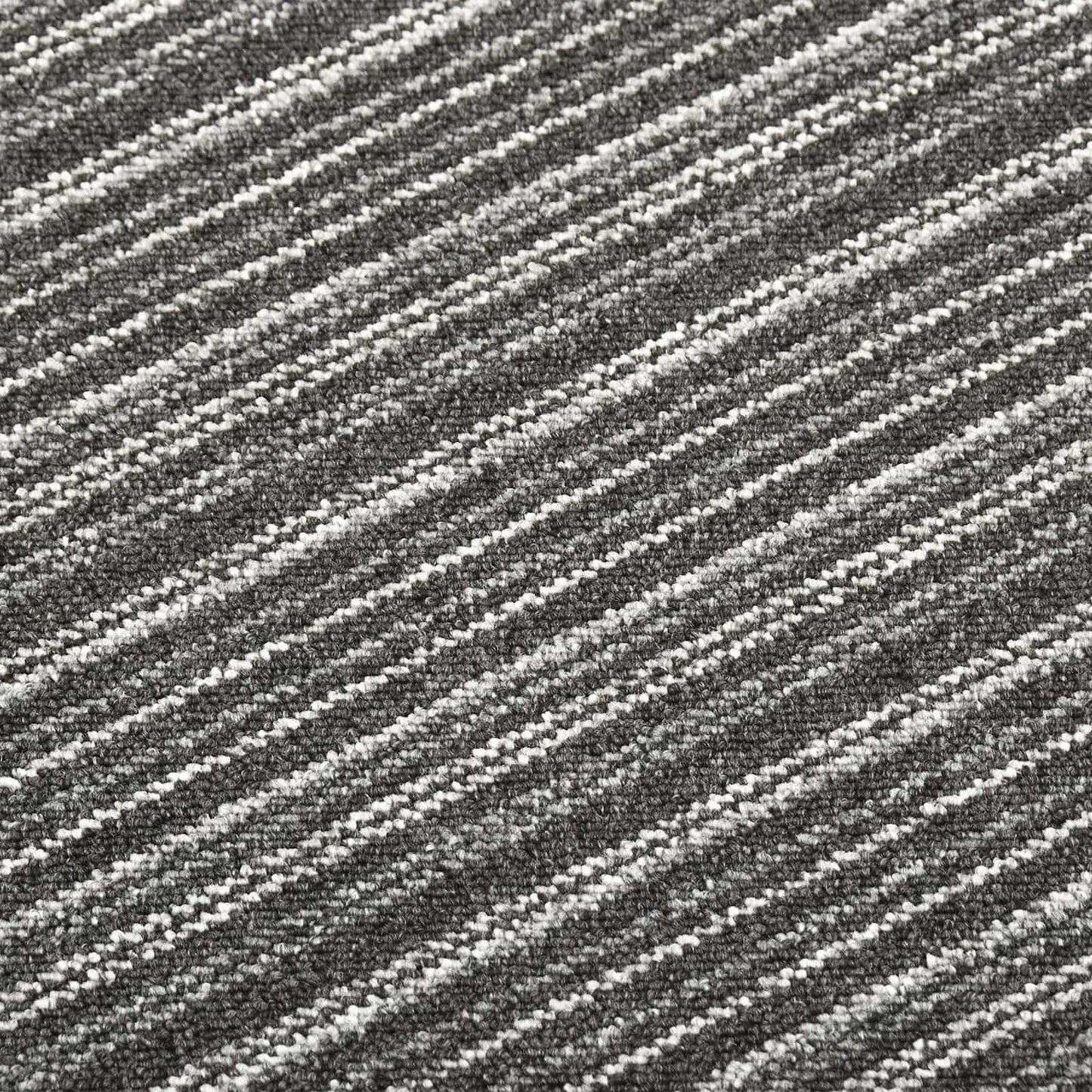 Carpet 20 pcs Striped Anthracite 50 x 50 cm 100% Polypropylene