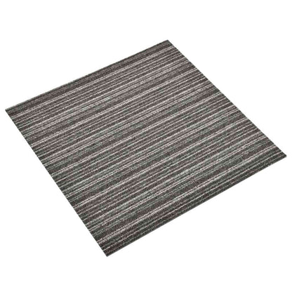 Carpet 20 pcs Striped Anthracite 50 x 50 cm 100% Polypropylene