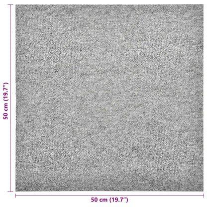 Carpet 20 pcs Light Grey 50 x 50 cm 100% Polypropylene