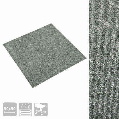 Carpet 20 pcs Green 50 x 50 cm 100% Polypropylene