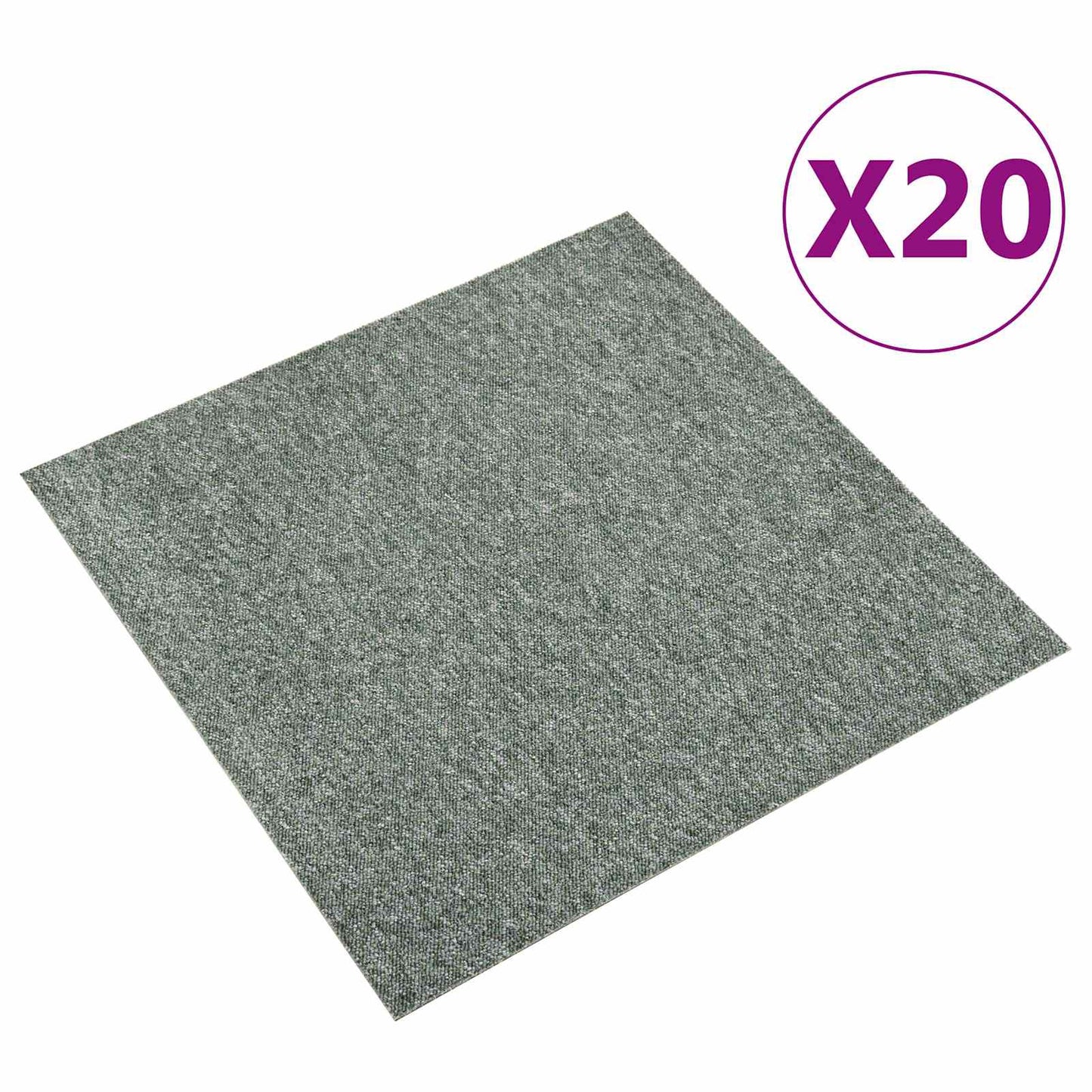 Carpet 20 pcs Green 50 x 50 cm 100% Polypropylene
