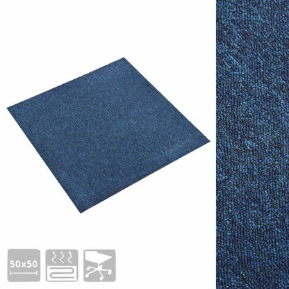 Carpet 20 pcs Dark Blue 50 x 50 cm 100% Polypropylene