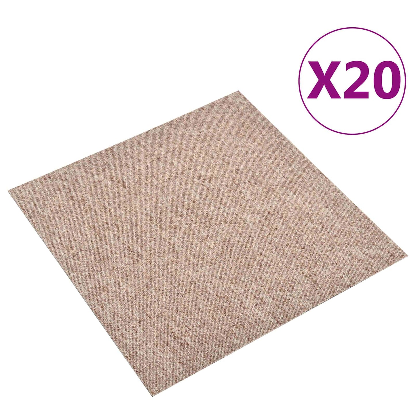 Carpet 20 pcs Beige 50 x 50 cm 100% Polypropylene