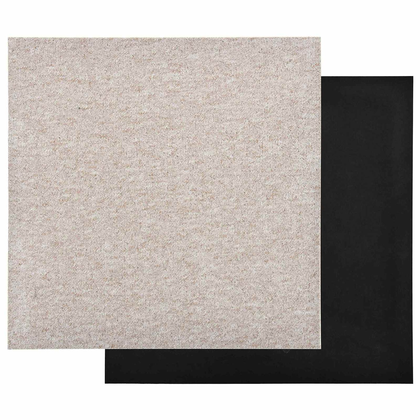 Carpet 20 pcs Light Beige 50 x 50 cm 100% Polypropylene