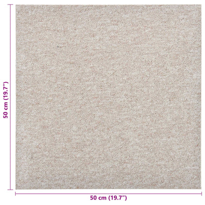 Carpet 20 pcs Light Beige 50 x 50 cm 100% Polypropylene