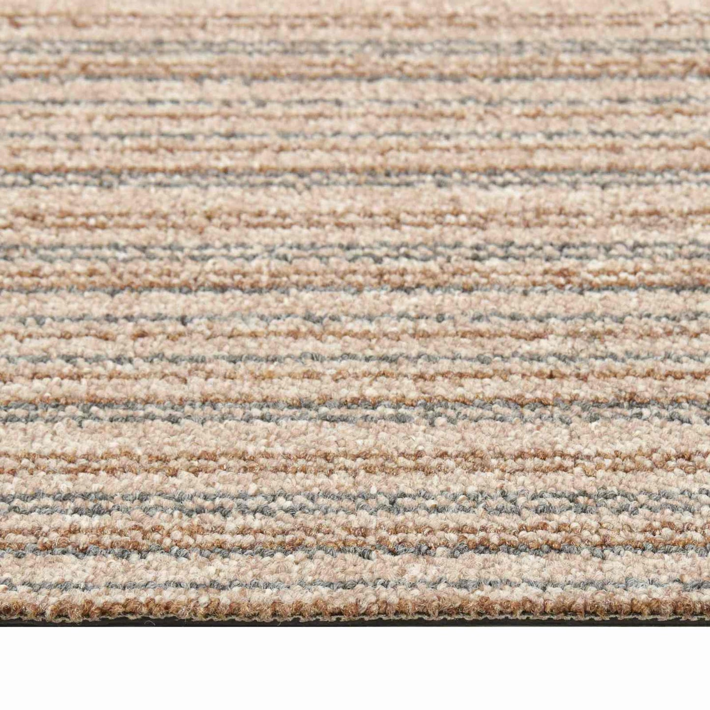 Carpet 20 pcs Striped Beige 50 x 50 cm 100% Polypropylene