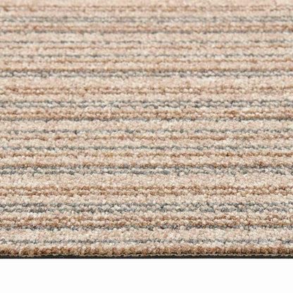 Carpet 20 pcs Striped Beige 50 x 50 cm 100% Polypropylene