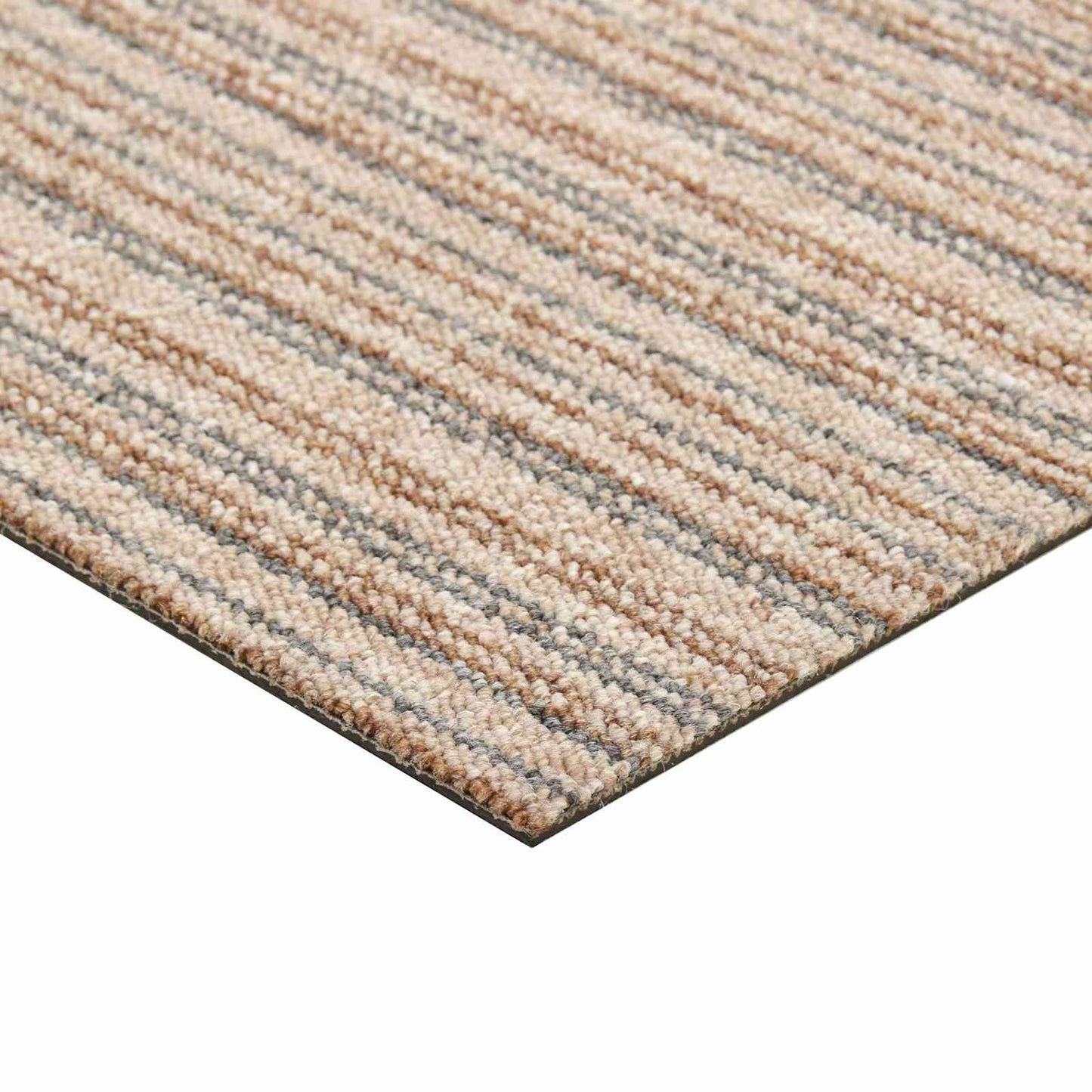 Carpet 20 pcs Striped Beige 50 x 50 cm 100% Polypropylene