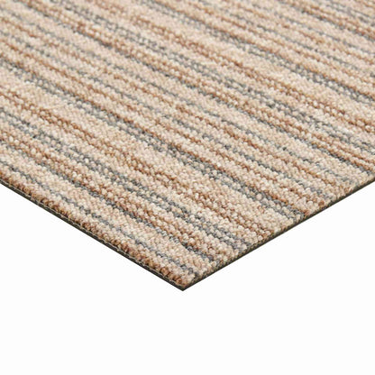 Carpet 20 pcs Striped Beige 50 x 50 cm 100% Polypropylene