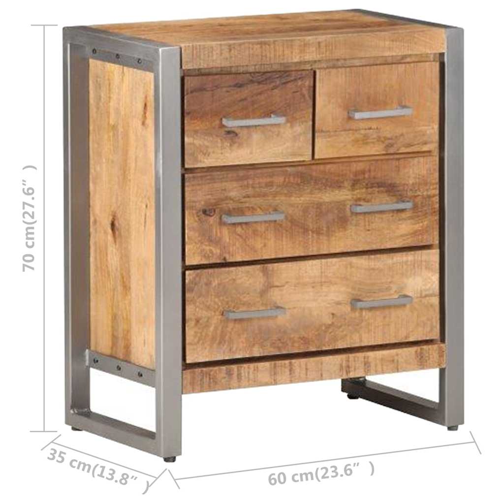 323485 vidaXL Sideboard 60x35x70 cm Rough Mango Wood