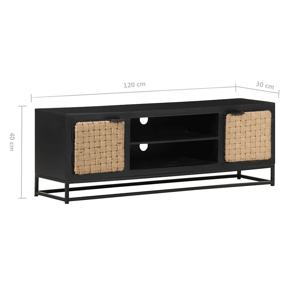 323496 vidaXL TV Cabinet 120x30x40 cm Solid Mango Wood
