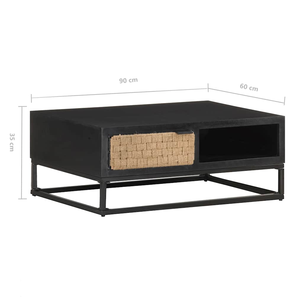 323497 vidaXL Coffee Table 90x60x35 cm Solid Mango Wood