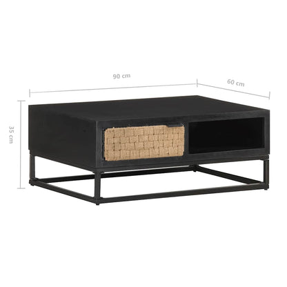 323497 vidaXL Coffee Table 90x60x35 cm Solid Mango Wood