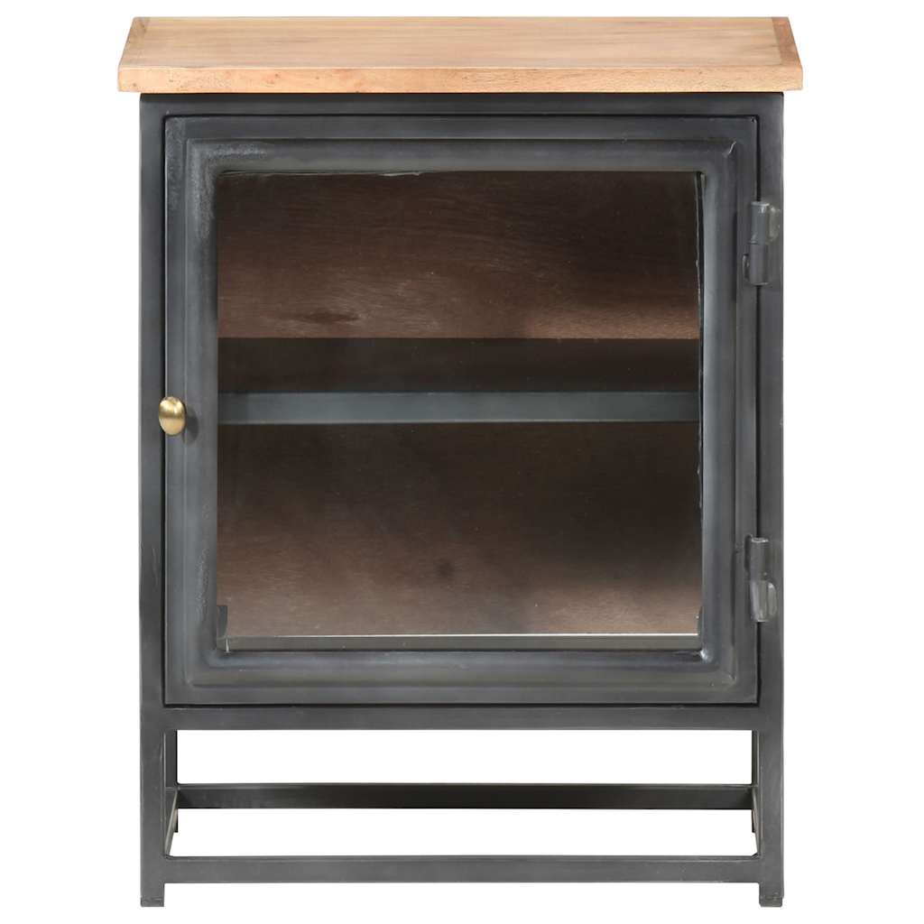 323501 vidaXL Bedside Cabinet Grey 40x30x50 cm Solid Acacia Wood